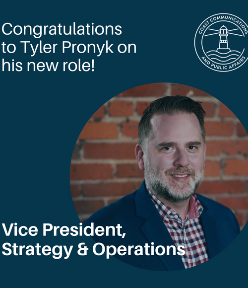 Tyler Pronyk promoted to Vice President, Strategy & Operations